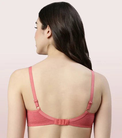 Litmee Fab-Cool  Side Support Shaper Stretch Cotton  Bra For Women- High Coverage, Non Padded And Wirefree - Tomato Melange  Litmee Fab-Cool  Side Support Shaper Stretch Cotton  Bra For Women- High Coverage, Non Padded And Wirefree - Tomato Melange