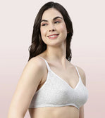Side Support Shaper Stretch Cotton  Bra For Women- High Coverage, Non Padded And Wirefree - Ditsy Dots Print  Side Support Shaper Stretch Cotton  Bra For Women- High Coverage, Non Padded And Wirefree - Ditsy Dots Print