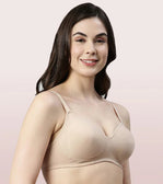 Side Support Shaper Stretch Cotton  Bra For Women- High Coverage, Non Padded And Wirefree - Pale Skin  Side Support Shaper Stretch Cotton  Bra For Women- High Coverage, Non Padded And Wirefree - Pale Skin