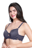 Stroppy Bliss Solid Padded wired Lace Bra  Stroppy Bliss Solid Padded wired Lace Bra