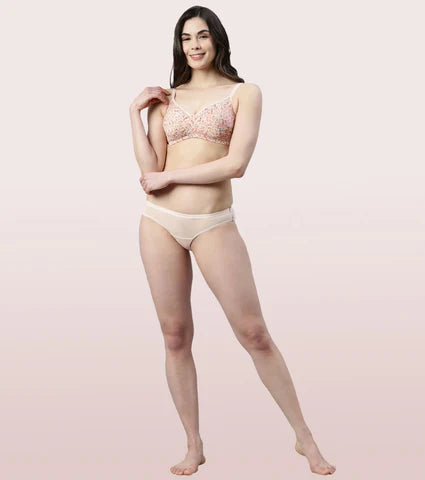 Side Support Shaper Stretch Cotton Everyday Bra For Women- High Coverage, Non Padded And Wirefree - Revello Print  Side Support Shaper Stretch Cotton Everyday Bra For Women- High Coverage, Non Padded And Wirefree - Revello Print
