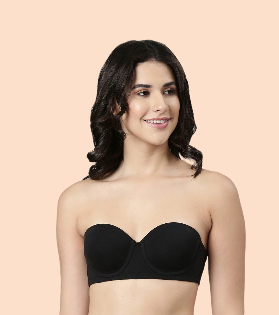 High Coverage Cotton Strapless Bra For No Spill Coverage  High Coverage Cotton Strapless Bra For No Spill Coverage