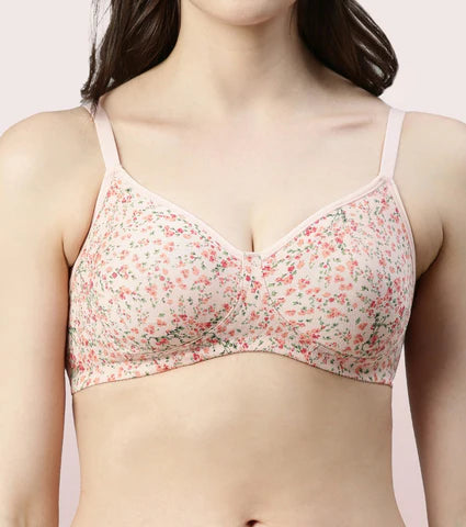 Side Support Shaper Stretch Cotton Everyday Bra For Women- High Coverage, Non Padded And Wirefree - Revello Print  Side Support Shaper Stretch Cotton Everyday Bra For Women- High Coverage, Non Padded And Wirefree - Revello Print