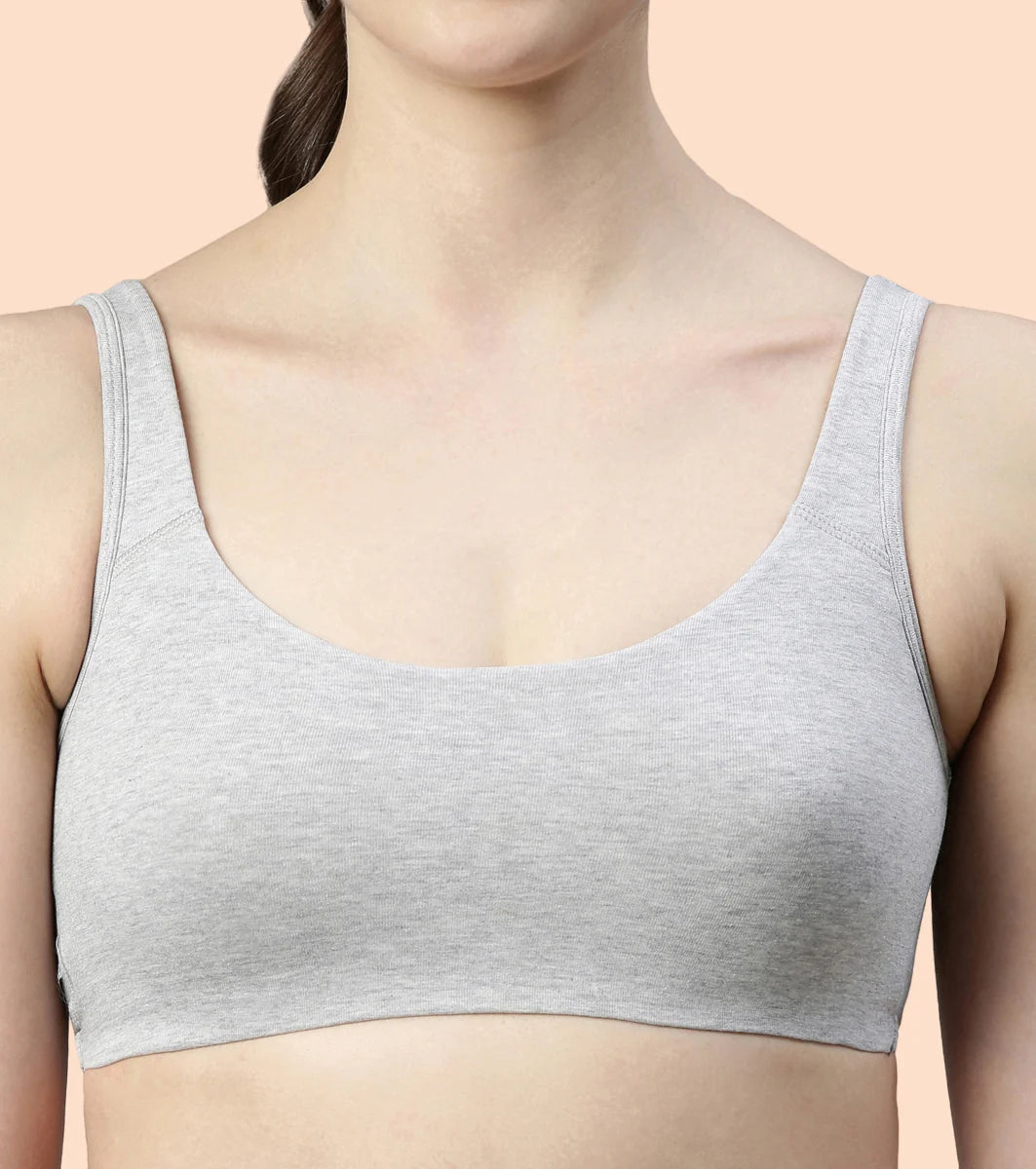 Non-Padded, Non-Wired, High-Coverage Bra  Non-Padded, Non-Wired, High-Coverage Bra