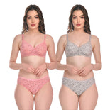 Women's Flower Printed Designer Lingerie Set with Full Coverage, Padded  Women's Flower Printed Designer Lingerie Set with Full Coverage, Padded