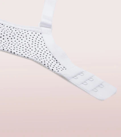 Side Support Shaper Stretch Cotton  Bra For Women- High Coverage, Non Padded And Wirefree - Ditsy Dots Print  Side Support Shaper Stretch Cotton  Bra For Women- High Coverage, Non Padded And Wirefree - Ditsy Dots Print