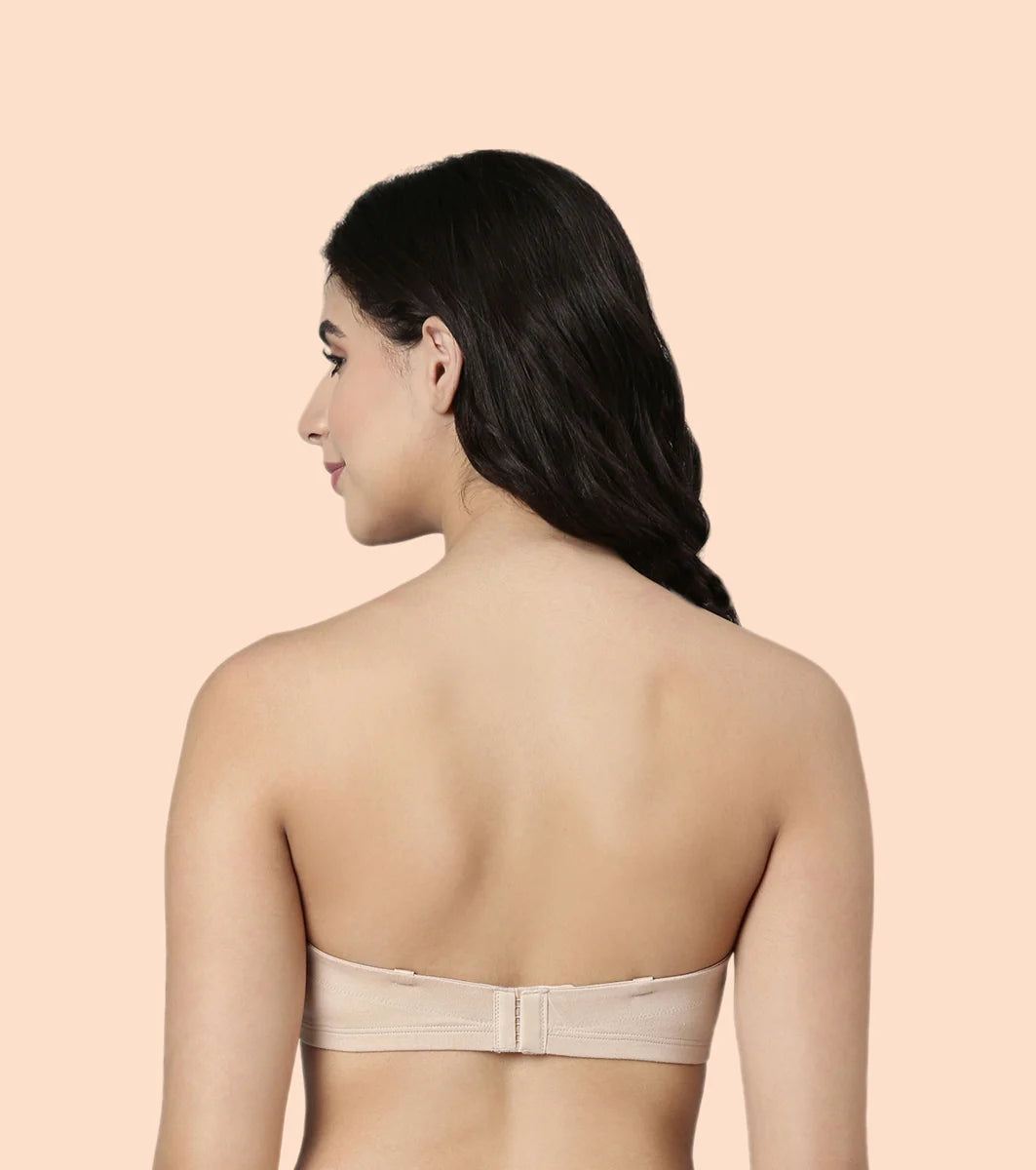 High Coverage Cotton Strapless Bra For No Spill Coverage  High Coverage Cotton Strapless Bra For No Spill Coverage