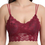 Women's Silky Net Lightly Padded Non-Wired Bralette Bra (lit-140)  Women's Silky Net Lightly Padded Non-Wired Bralette Bra (lit-140)