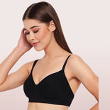 Litmee Fab-Cool Side Support Shaper Stretch Cotton  Bra For Women- High Coverage, Non Padded And Wirefree - Black  Litmee Fab-Cool Side Support Shaper Stretch Cotton  Bra For Women- High Coverage, Non Padded And Wirefree - Black