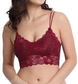 Red Net Lightly Padded Non-Wired Bralette Bra  Red Net Lightly Padded Non-Wired Bralette Bra