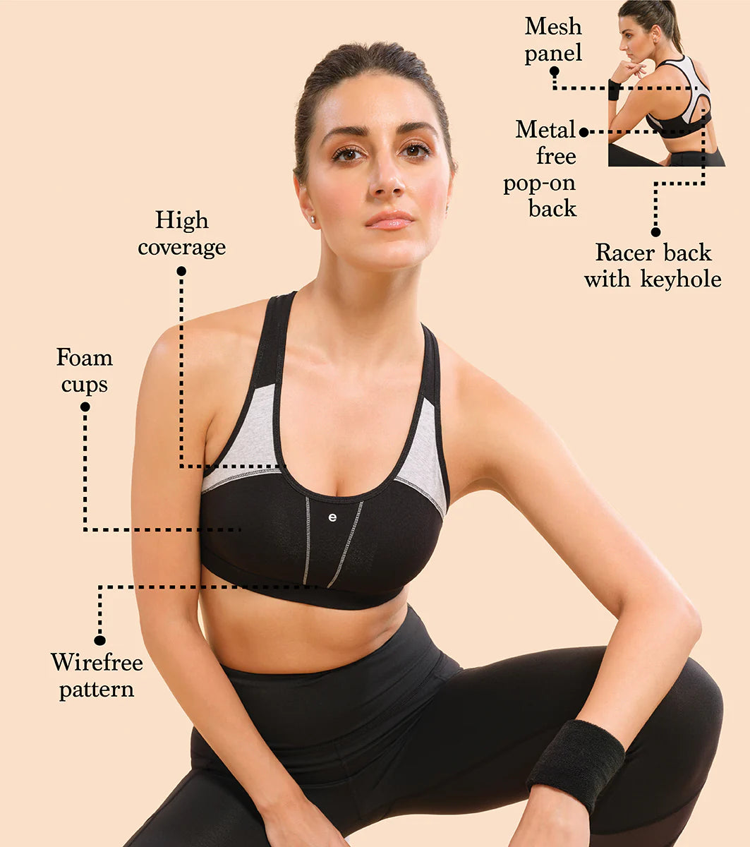 Racer Back Medium Impact Sports Bra  Racer Back Medium Impact Sports Bra