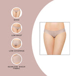 Feel Free Sheer Low Waist Low Coverage Seamless Everyday Wear Bikini Panty  Feel Free Sheer Low Waist Low Coverage Seamless Everyday Wear Bikini Panty