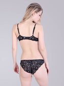 Coverage Padded Bra And Panty In Black Coverage Padded Bra And Panty In Black
