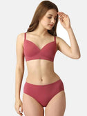Half Padded Wire Free Lingerie Set New-Eng-Set  Half Padded Wire Free Lingerie Set New-Eng-Set