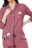 Women's Cotton Dot Printed Pajama Set  Women's Cotton Dot Printed Pajama Set