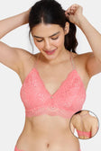 Coverage Slip On Bra Tea Rose- Designer Bra Coverage Slip On Bra Tea Rose- Designer Bra