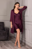 Wine Satin Nightgown  Wine Satin Nightgown