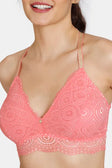 Coverage Slip On Bra Tea Rose- Designer Bra Coverage Slip On Bra Tea Rose- Designer Bra