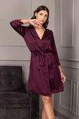 Wine Satin Nightgown