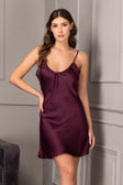 Wine Satin Nightgown