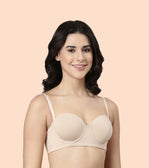 High Coverage Cotton Strapless Bra For No Spill Coverage