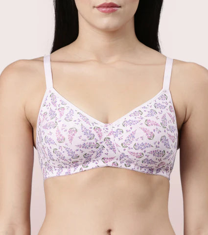 Fab-Cool Stretch Cotton Everyday Bra For Women- High Coverage, Non Padded And Wirefree