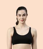 Non-Padded, Non-Wired, High-Coverage Bra