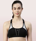 Racer Back Medium Impact Sports Bra With Removable Pads