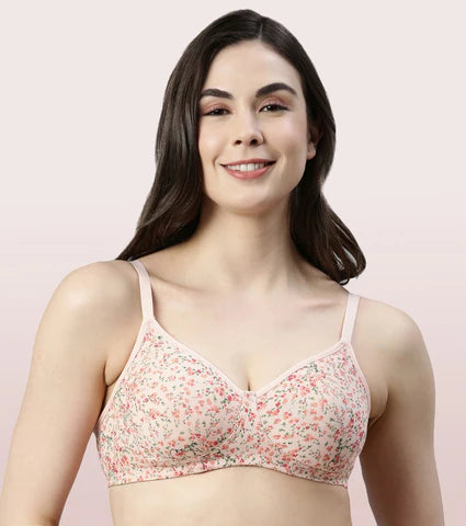 Side Support Shaper Stretch Cotton Everyday Bra For Women- High Coverage, Non Padded And Wirefree - Revello Print