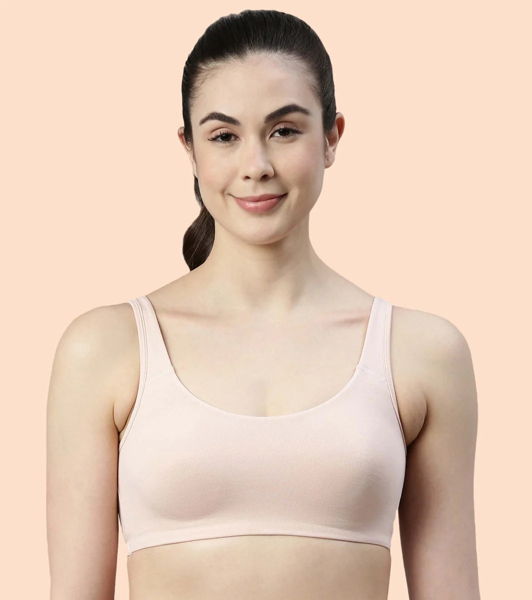 Non-Padded, Non-Wired, High-Coverage Bra