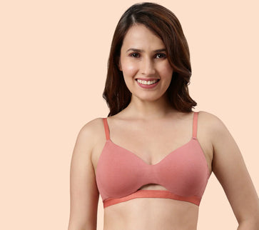 Neckline Cotton T-shirt Bra for Women