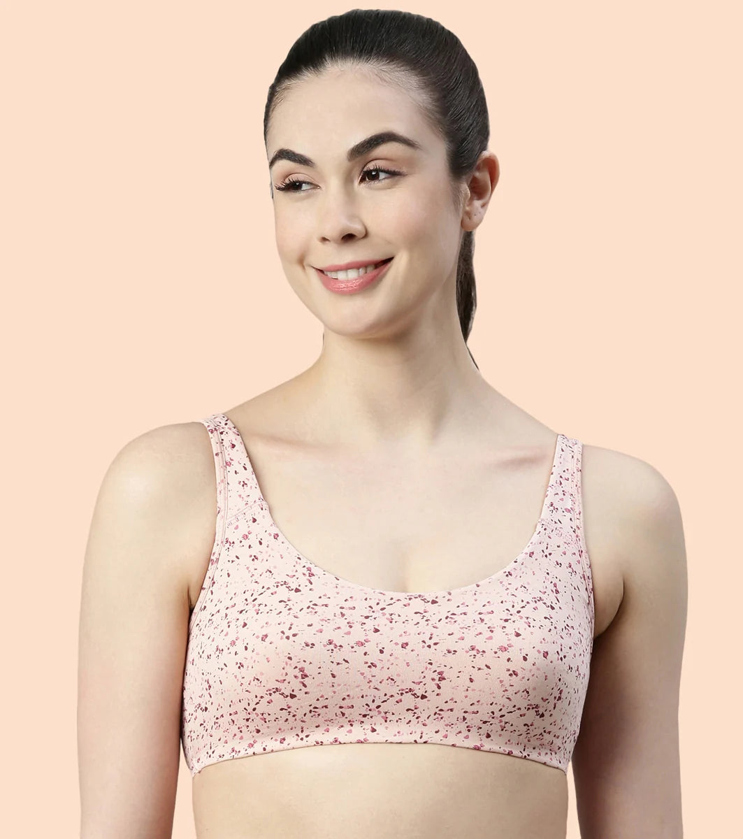 Non-Padded, Non-Wired, High-Coverage Bra