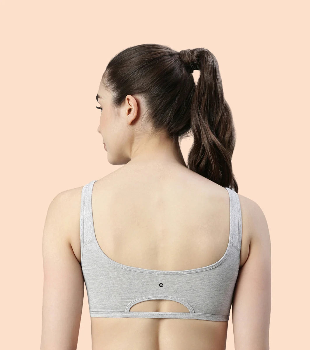 Non-Padded, Non-Wired, High-Coverage Bra