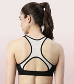 Racer Back Medium Impact Sports Bra With Removable Pads