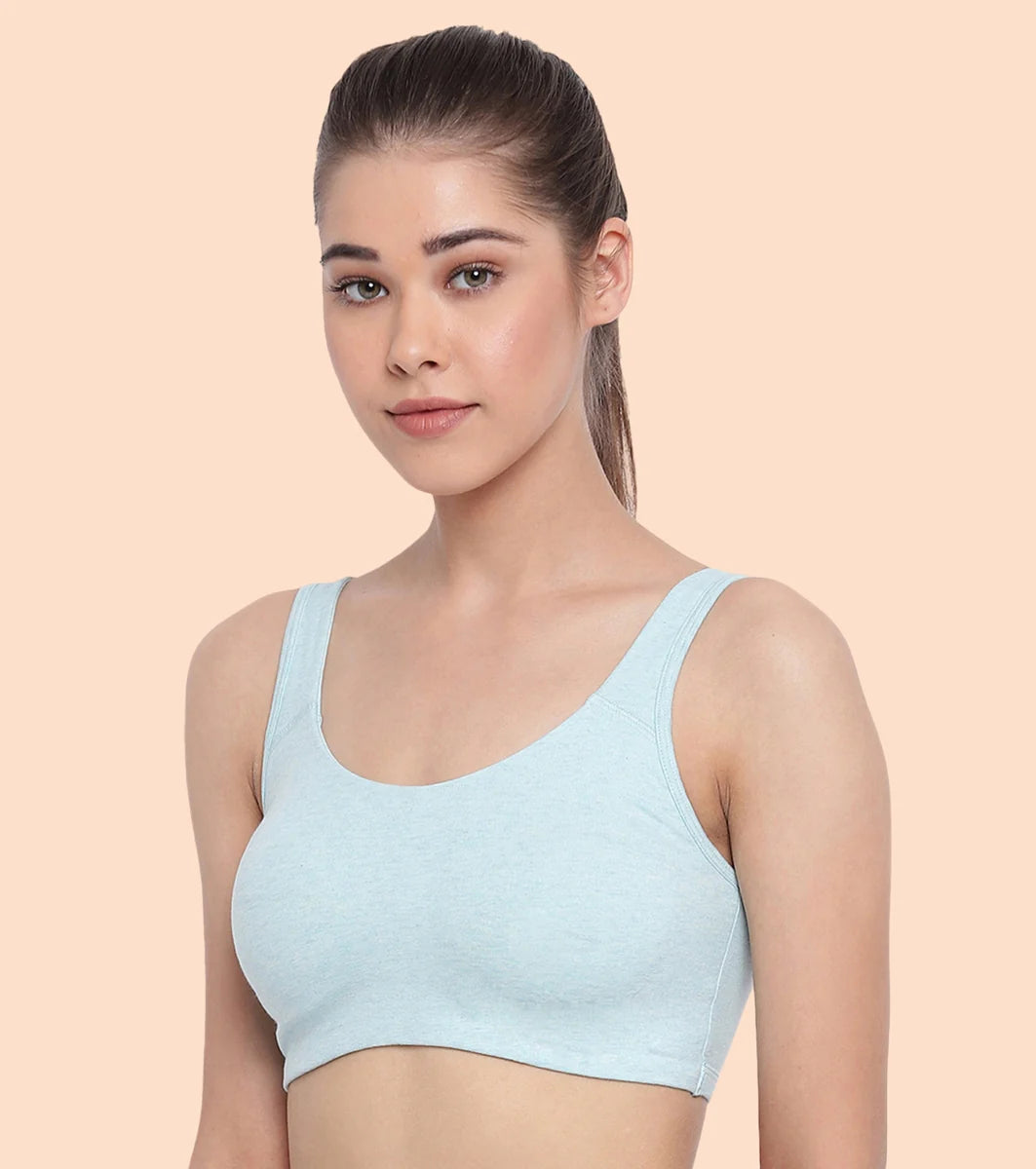 Non-Padded, Non-Wired, High-Coverage Bra