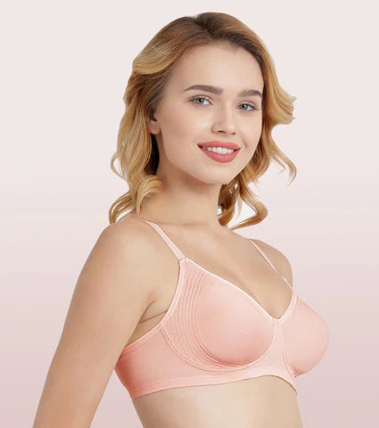 Side Support Shaper Stretch Cotton Everyday Bra For Women- High Coverage, Non Padded And Wirefree - Litmee