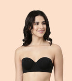 High Coverage Cotton Strapless Bra For No Spill Coverage