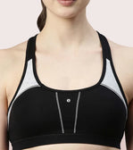 Racer Back Medium Impact Sports Bra With Removable Pads