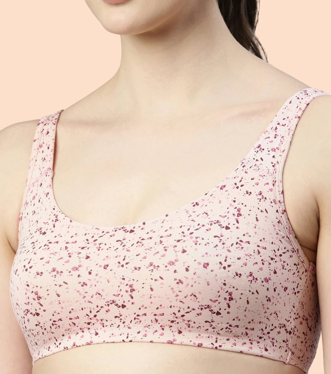 Non-Padded, Non-Wired, High-Coverage Bra