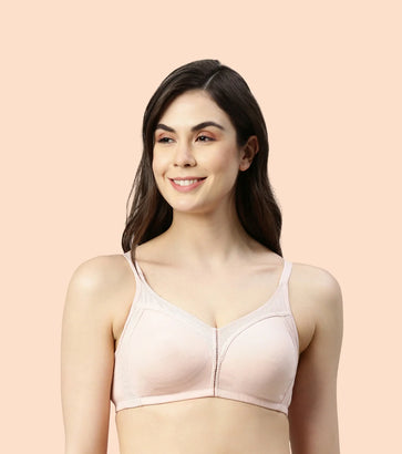 Full Support Stretch Cotton Bra for Women- Full Coverage, Non Padded and Wirefree