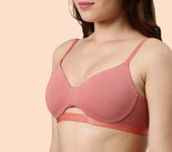 Neckline Cotton T-shirt Bra for Women