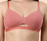 Neckline Cotton T-shirt Bra for Women