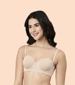 High Coverage Cotton Strapless Bra For No Spill Coverage