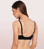 Litmee Fab-Cool Side Support Shaper Stretch Cotton Everyday Bra For Women- High Coverage, Non Padded And Wirefree - Black
