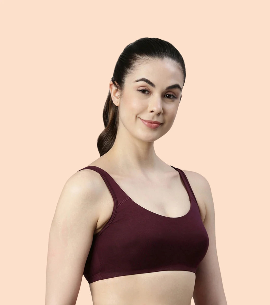 Non-Padded, Non-Wired, High-Coverage Bra