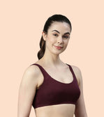 Non-Padded, Non-Wired, High-Coverage Bra