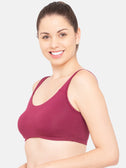 Non-Padded, Non-Wired, High-Coverage Bra