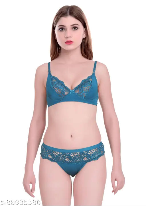 Women Net Bra Panty Set for Lingerie Set