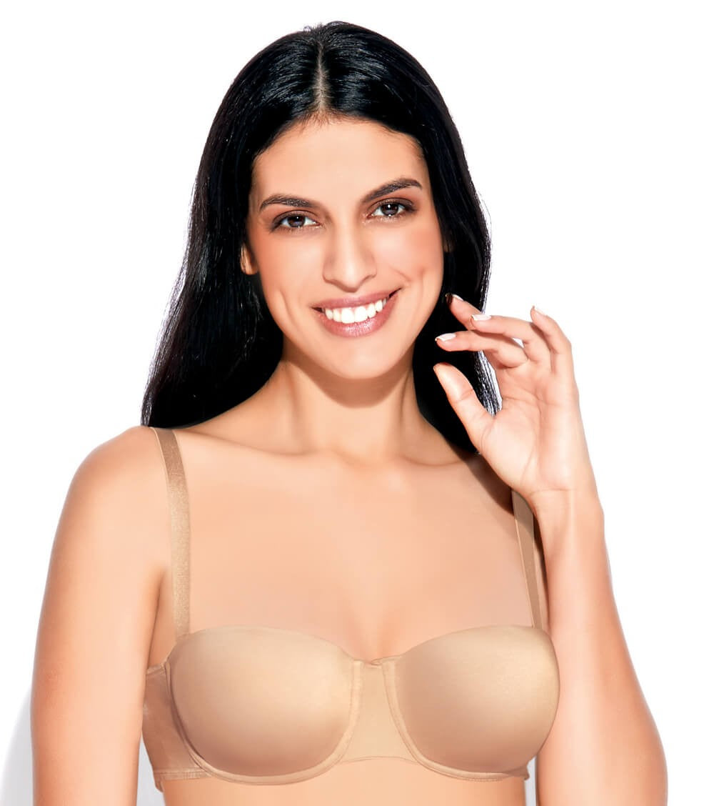 Enamor F155 T-Shirt Bra - Padded • Wired • Double Transparent Strap